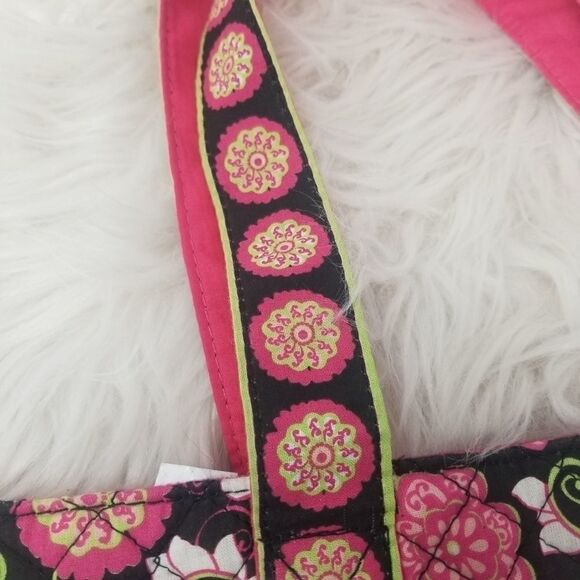 Quilted Tote Pink Floral Bag Boho - Picture 3 of 10
